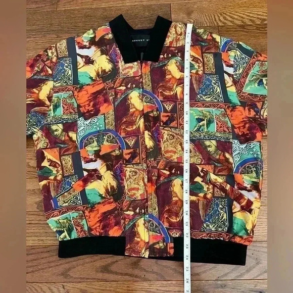 Vintage August Silk Jacket Sz L - Picture 2 of 6